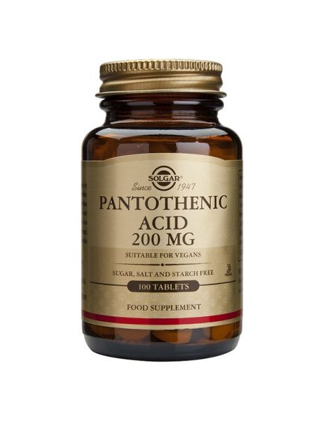 Ácido Pantoténico Solgar - 100 comprimidos