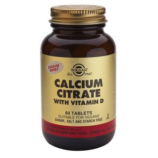 Citrato de Calcio con Vitamina D Solgar - 60 comprimidos