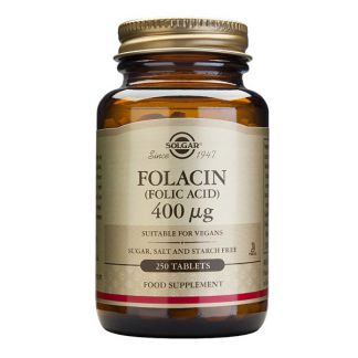 Folacín (Ácido Fólico) Solgar - 250 comprimidos