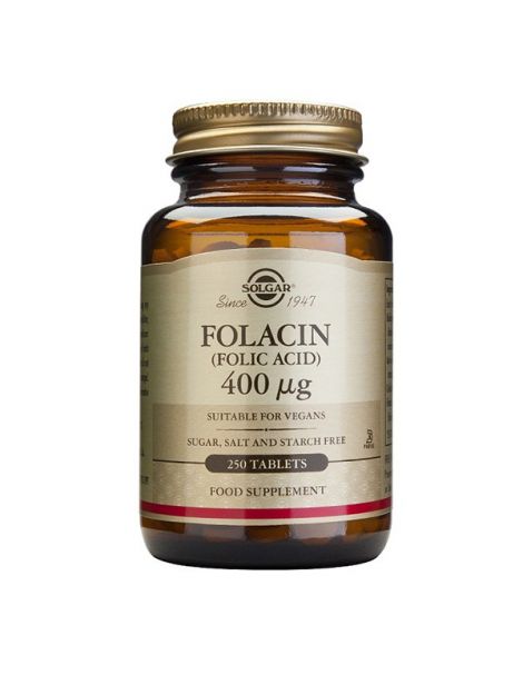 Folacín (Ácido Fólico) Solgar - 250 comprimidos