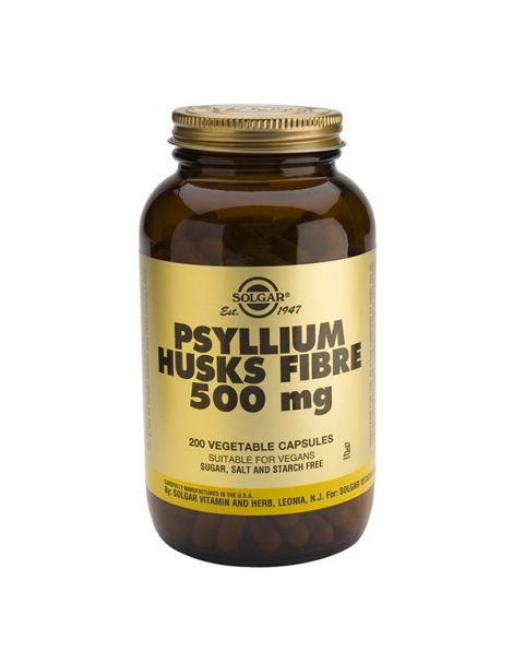 Fibra de Cáscaras de Psyllium Solgar - 200 cápsulas