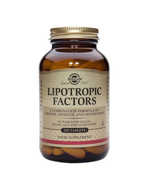 Factores Lipotrópicos Solgar - 100 comprimidos