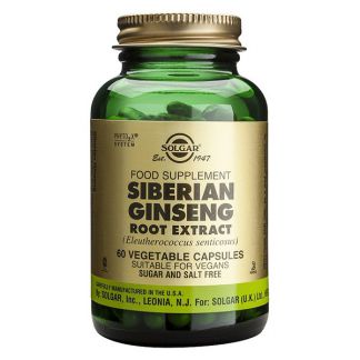 Ginseng Siberiano Extracto de Raíz Solgar - 60 cápsulas