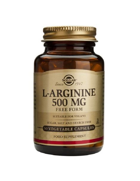 L-Arginina 500 mg. Solgar - 50 cápsulas