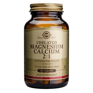 Magnesio - Calcio Quelado 2:1 Solgar - 90 comprimidos
