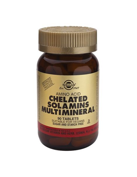 Solamins Multiminerales Quelados Solgar - 90 comprimidos