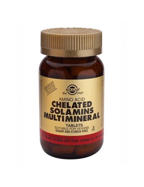 Solamins Multiminerales Quelados Solgar - 180 comprimidos