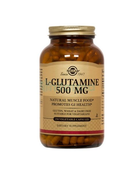 L-Glutamina 500 mg. Solgar - 250 cápsulas