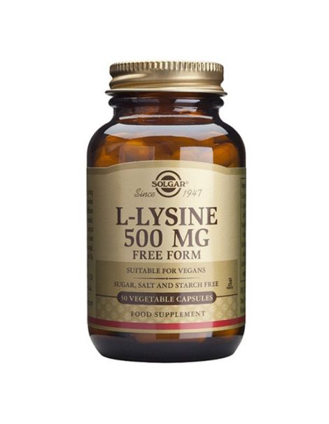 L-Lisina 500 mg. Solgar - 50 cápsulas