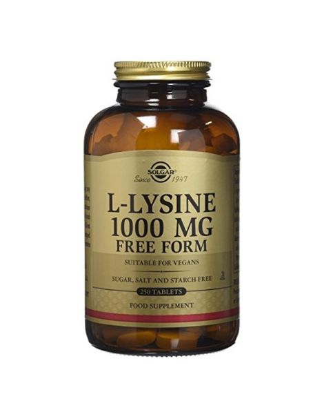 L-Lisina 1000 mg. Solgar - 250 comprimidos