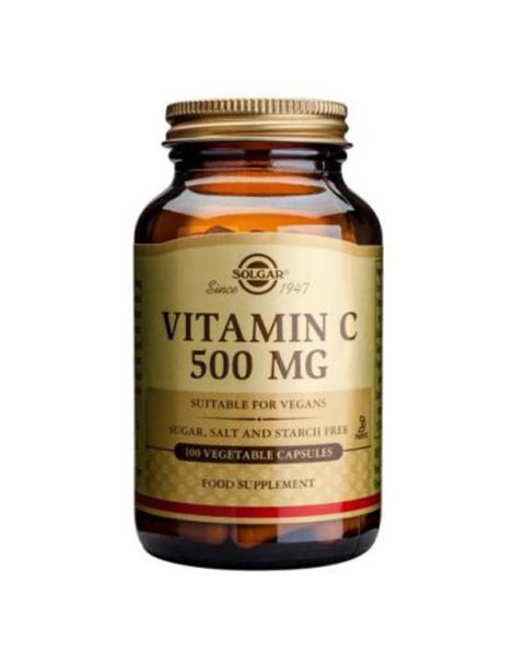 Vitamina C 500 mg. Rose Hips Solgar - 100 comprimidos