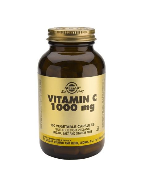 Vitamina C 1000 mg. Rose Hips Solgar - 100 comprimidos