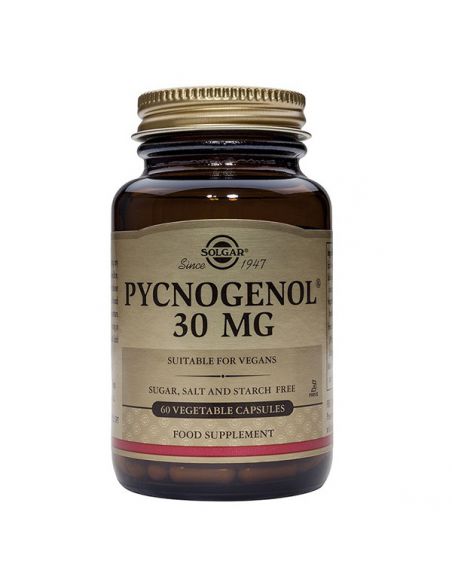 Pino 30 mg. Pycnogenol Solgar - 60 cápsulas