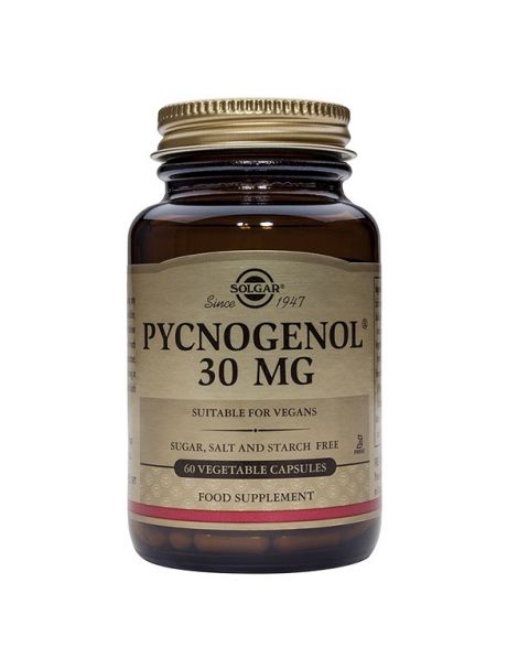 Pino 30 mg. Pycnogenol Solgar - 30 cápsulas