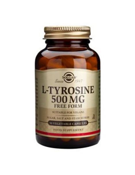 L-Tirosina 500 mg. Solgar - 50 cápsulas