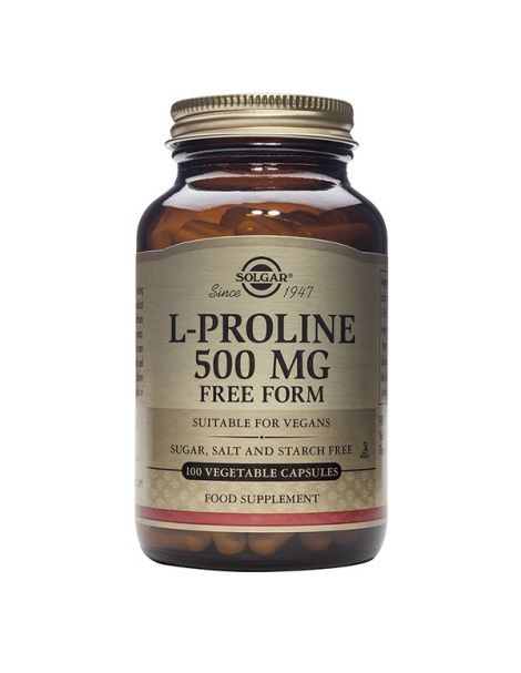 L-Prolina 500 mg. Solgar - 100 cápsulas