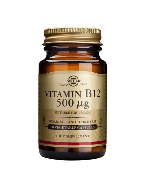 Vitamina B12 500 mcg. Solgar - 50 cápsulas