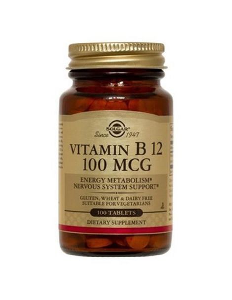 Vitamina B12 100 mcg. Solgar - 100 comprimidos
