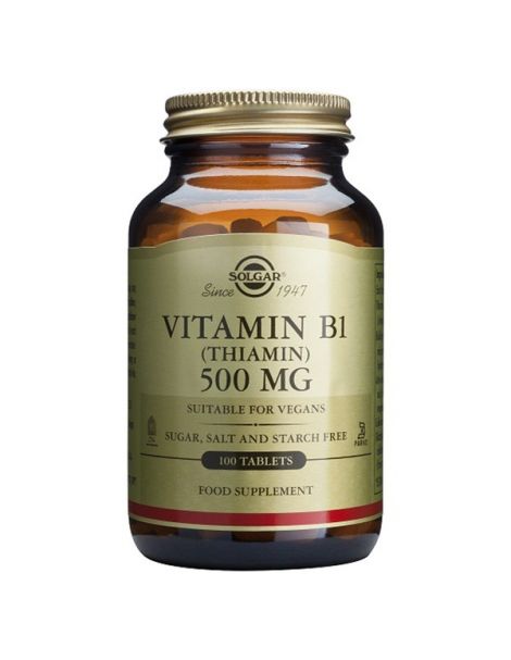Vitamina B1 500 mg. Solgar - 100 comprimidos