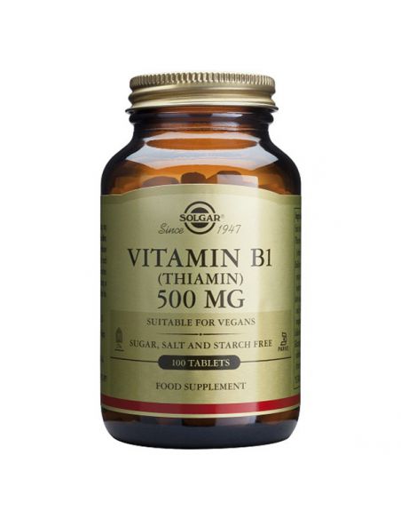 Vitamina B1 500 mg. Solgar - 100 comprimidos