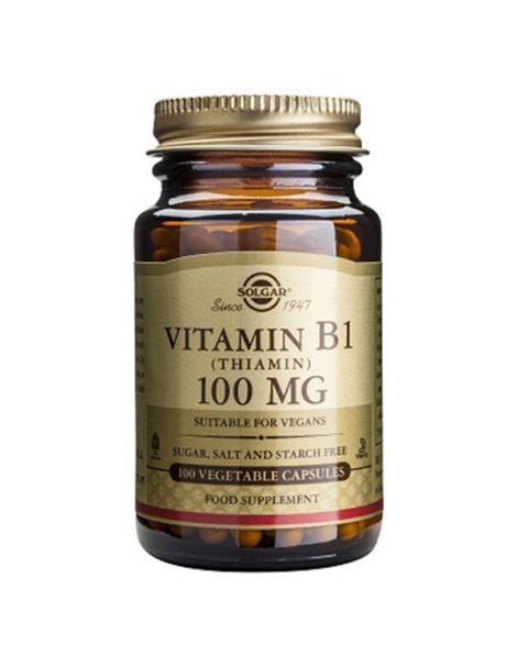 Vitamina B1 100 mg. Solgar - 100 cápsulas