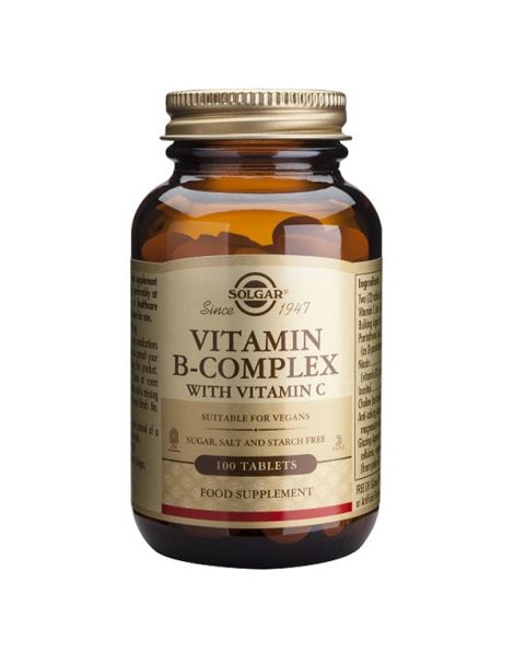 Vitamina B-Complex con Vitamina C Solgar - 100 comprimidos