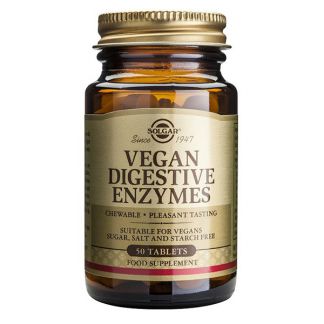 Vegan Enzimas Digestivas Solgar - 250 comprimidos