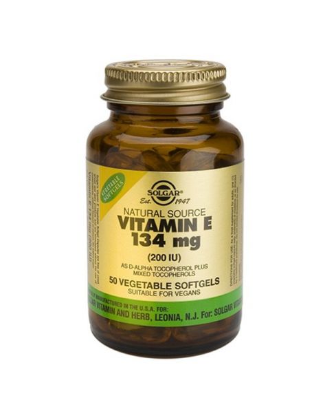 Vitamina E 134 mg. (200 UI) Solgar - 50 perlas vegetales