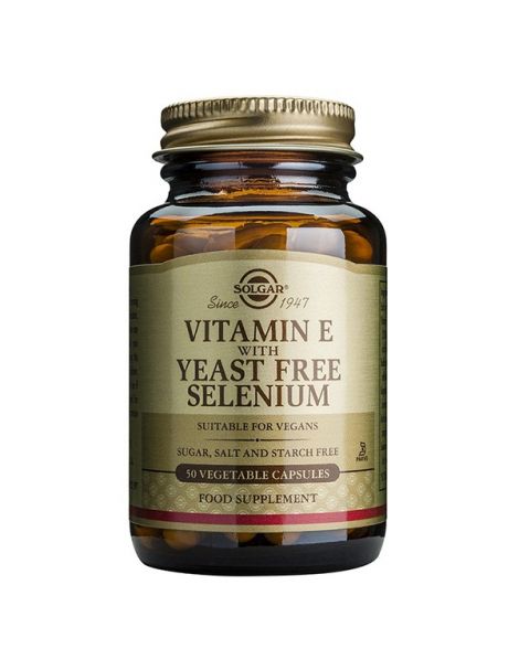 Vitamina E con Selenio Solgar - 100 cápsulas