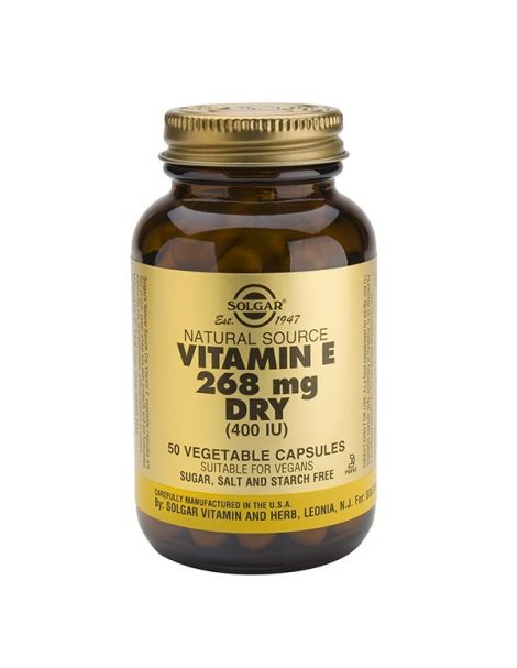 Vitamina E Seca 268 mg. (400 UI) Solgar - 50 cápsulas