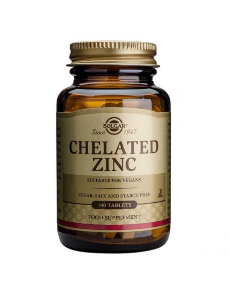 Zinc Quelado Solgar - 100 comprimidos