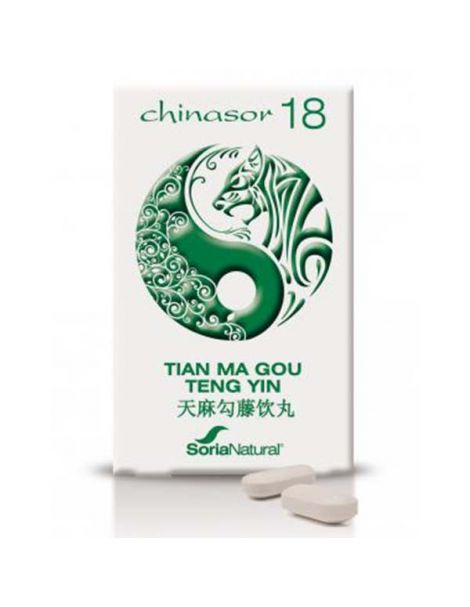 Chinasor 18 TIAN MA GOU TENG YIN Soria Natural  - 30 comprimidos