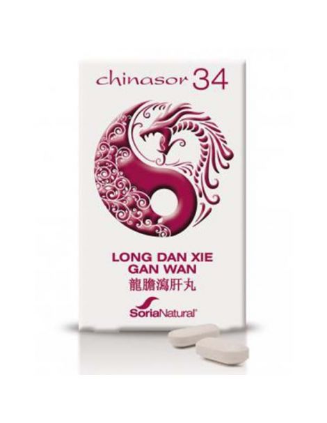 Chinasor 34 LONG DAN XIE GAN WAN Soria Natural  - 30 comprimidos