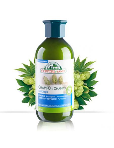 Champú Anticaspa Lúpulo y Tomillo Corpore Sano - 300 ml.