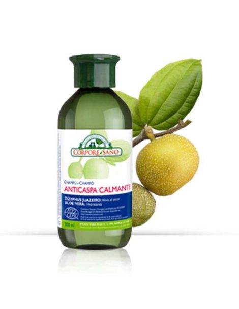 Champú Anticaspa Calmante Zizyphus y Aloe Vera Corpore Sano - 300 ml.