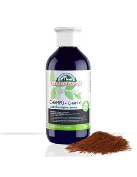 Champú Henna Cabellos Negros Corpore Sano - 300 ml.