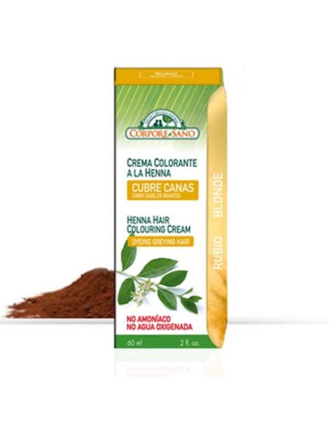 Crema Colorante Henna Rubio Corpore Sano - 60 ml.