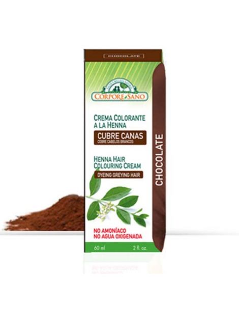 Crema Colorante Henna Chocolate Corpore Sano - 60 ml.