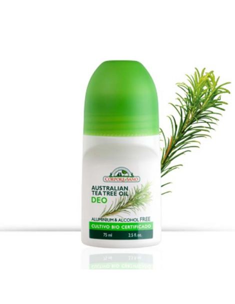 Desodorante Roll-on con Aceite de Árbol del Té Australiano Corpore Sano - 75 ml.