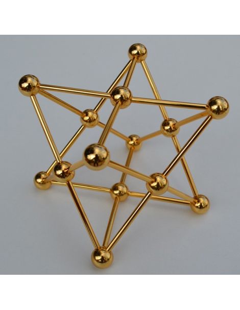 Merkaba de Metal Dorado