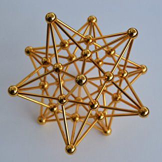 Dode Estrellado de Metal Dorado (Dodecaedro)
