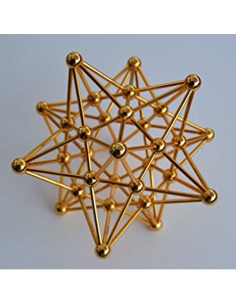 Dode Estrellado de Metal Dorado (Dodecaedro)