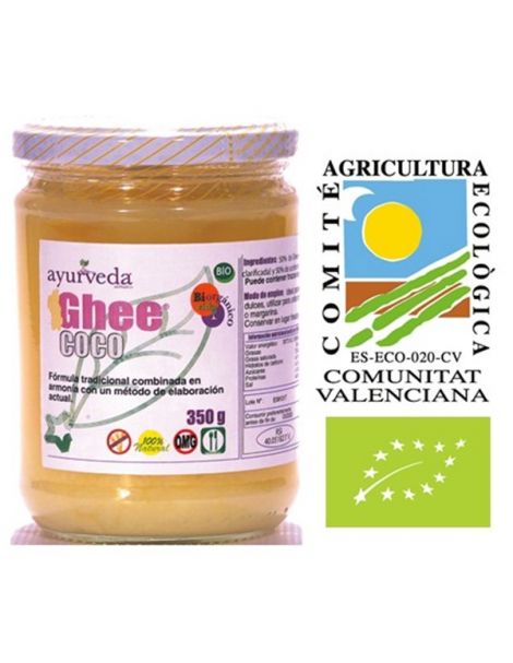 Ghee con Aceite de Coco Bio Ayurveda Auténtico - 350 gramos