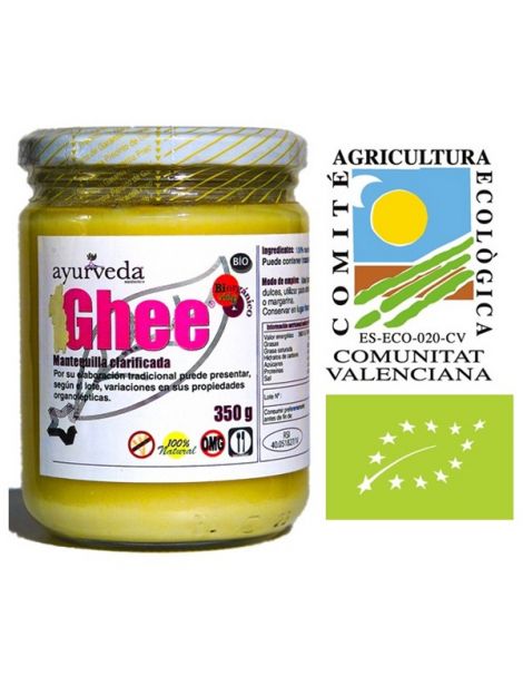 Ghee Mantequilla Clarificada Bio Ayurveda Auténtico - 350 gramos