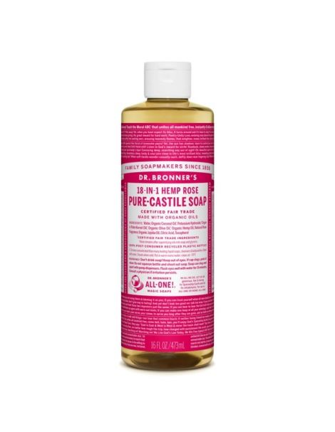 Jabón de Castilla Líquido de Rosas Dr. Bronner´s - 946 ml.