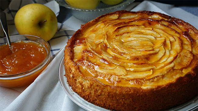 pastel de manzana casero